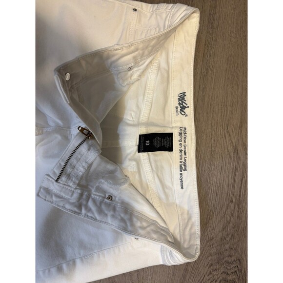 Mossimo mid rise denim legging white EUC size 10 - Picture 2 of 3